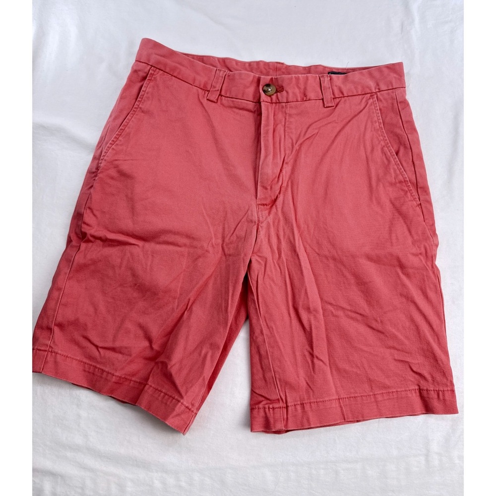 Vineyard Vines Mens Breaker Shorts 30 Salmon Pink Cotton Chino 8.5 Inseam